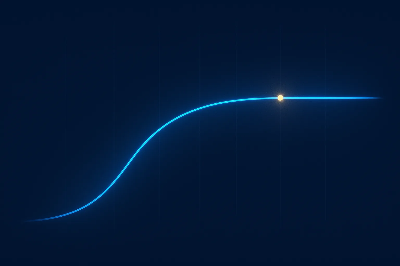 How long TRT takes to kick in — serum testosterone curve approaching steady state on dark navy background