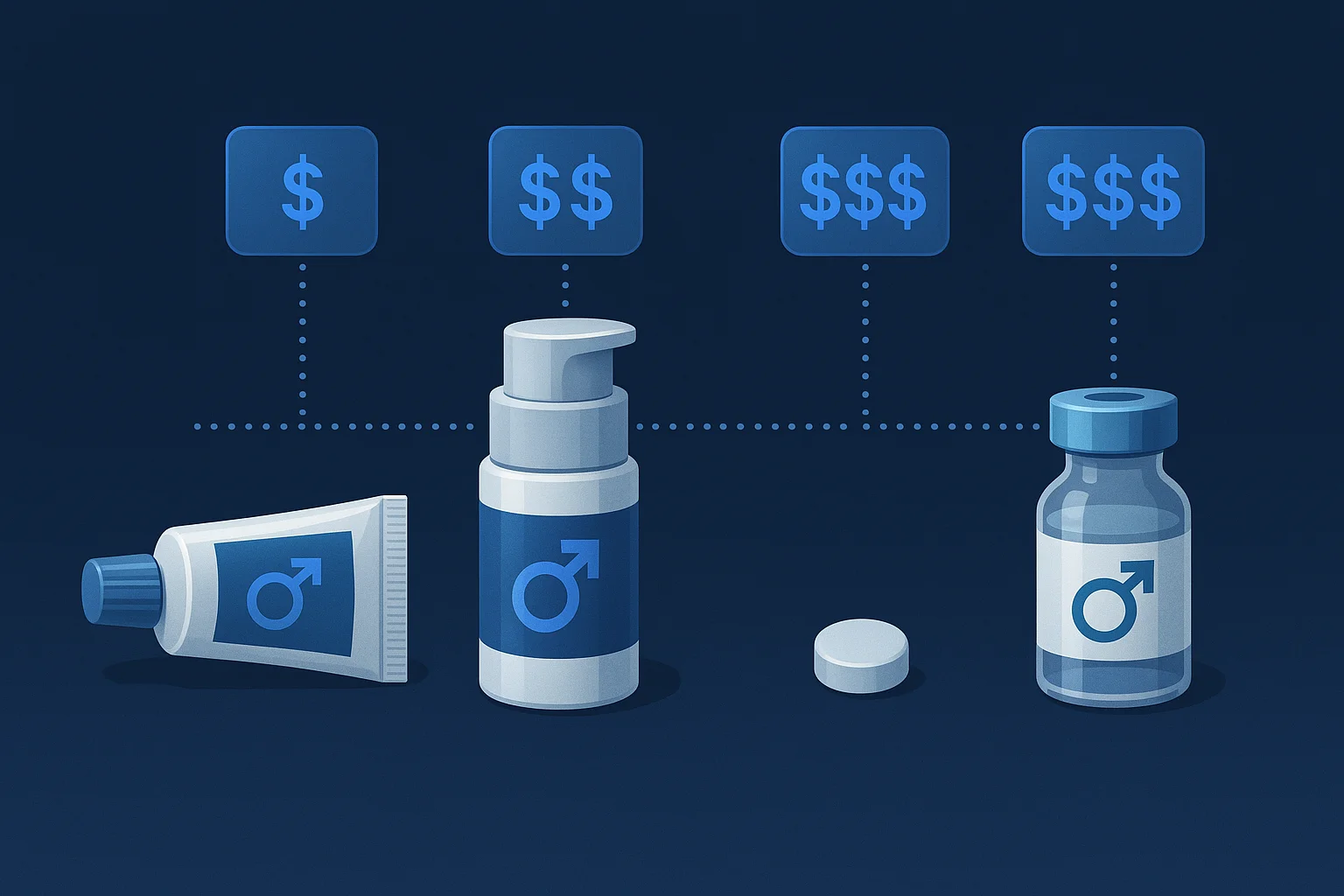 HRT delivery methods and costs
