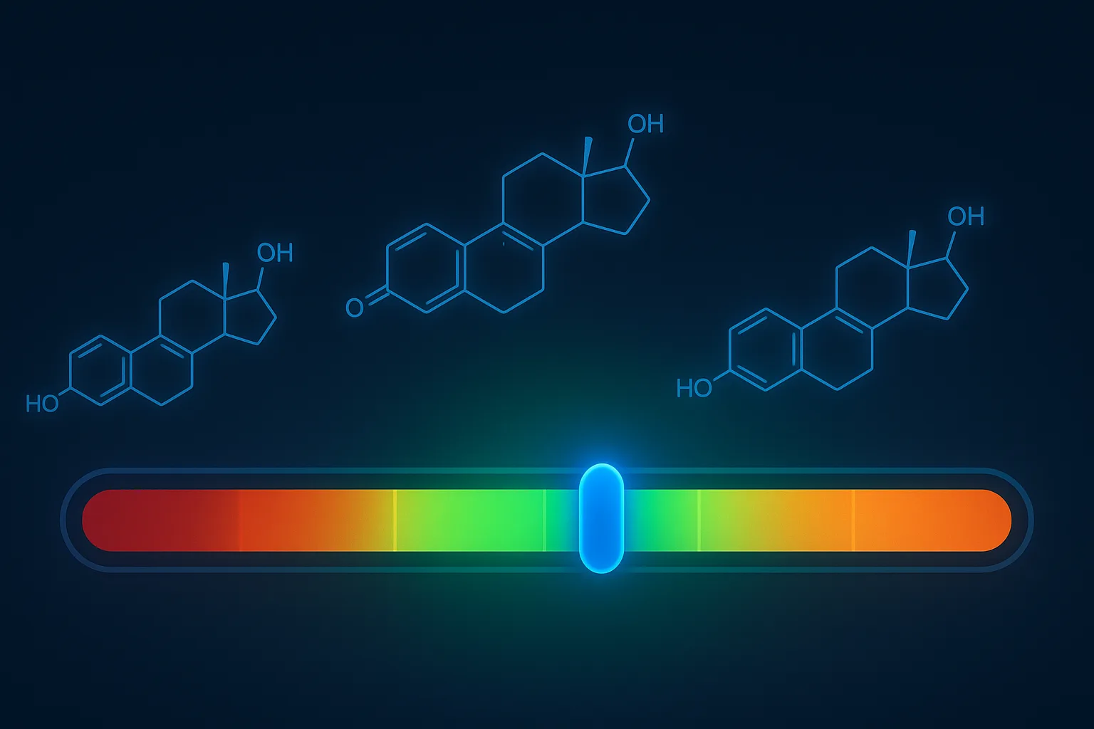 Optimal estradiol range chart for men on TRT with symptom zones