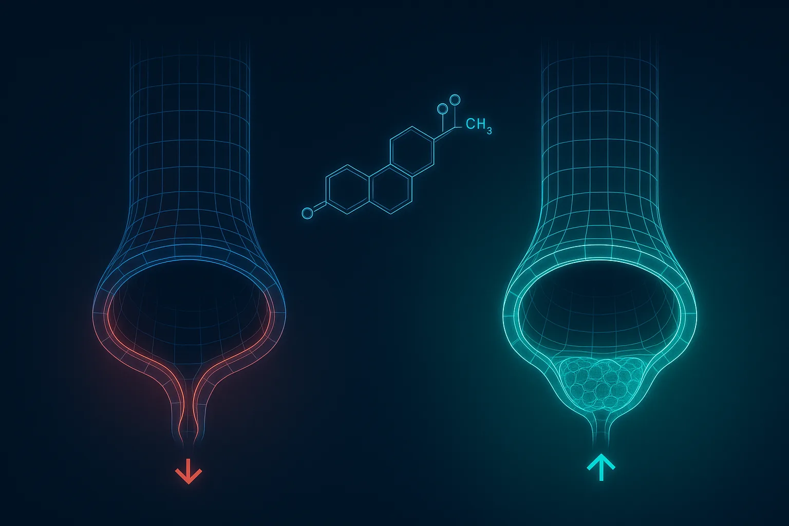 Estrogen loss thins the urethra and weakens bladder support