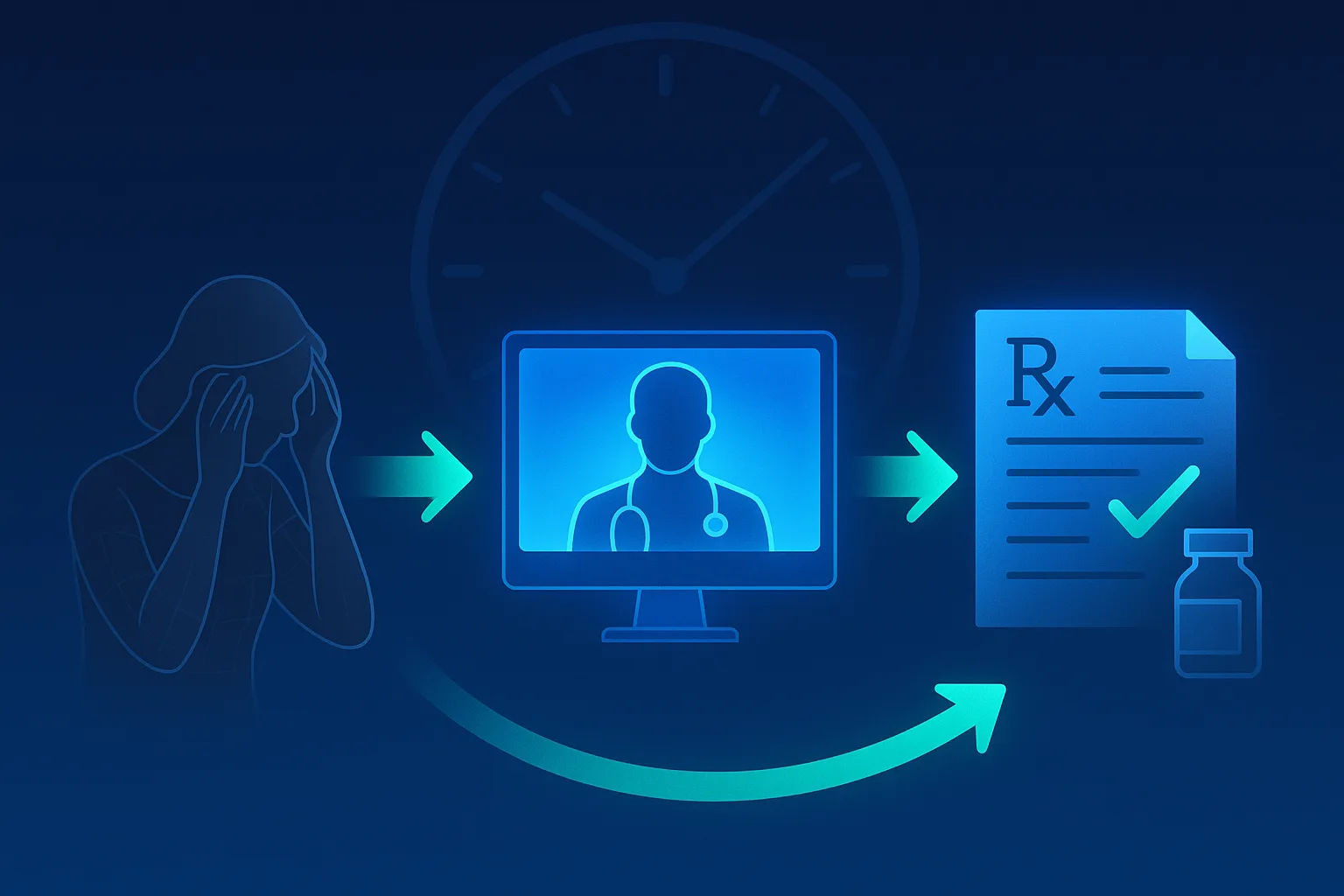 Telehealth menopause care pathway online HRT consultation prescription
