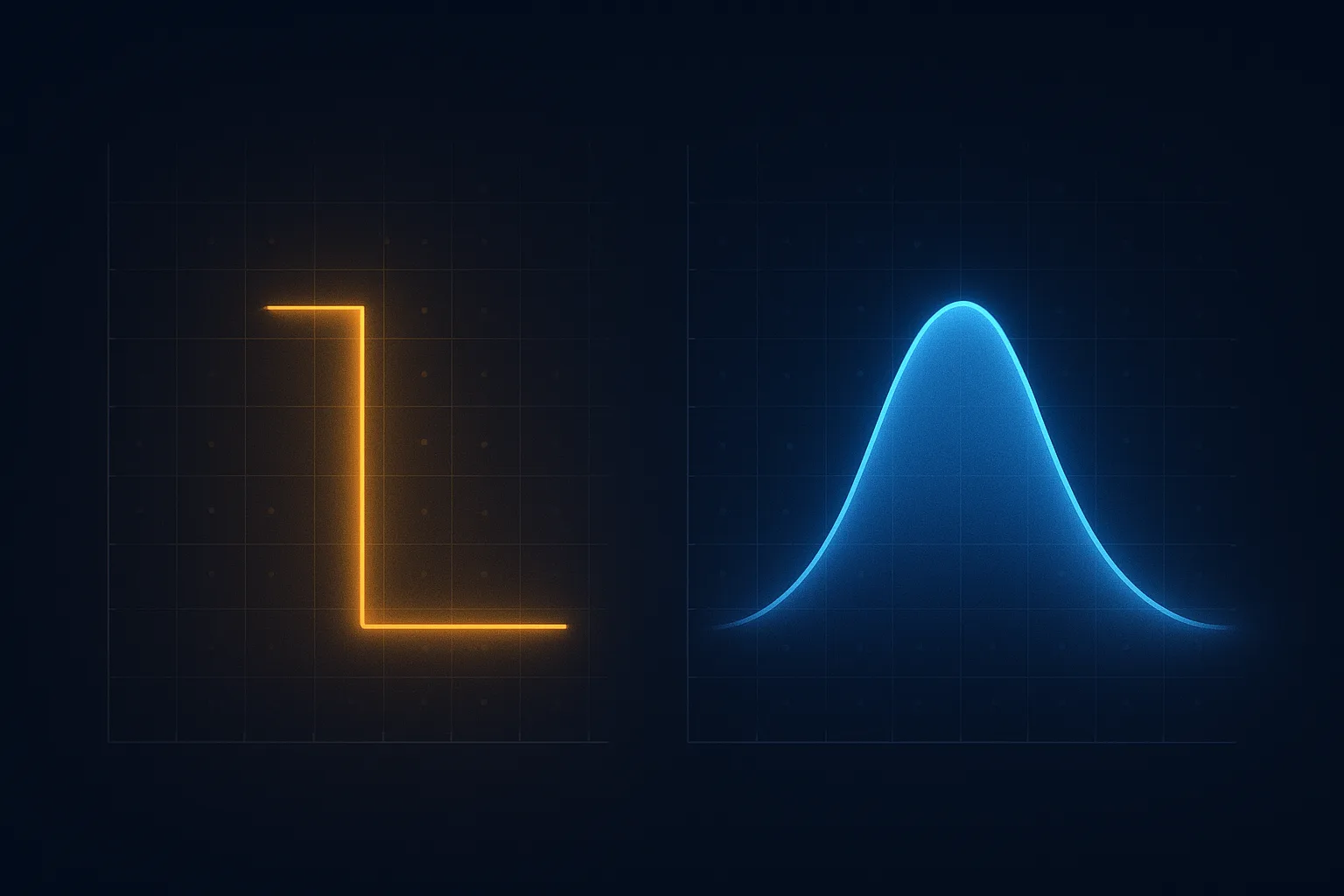 Side-by-side comparison of a sharp male low-testosterone cutoff versus a smooth continuous female testosterone distribution with no natural break