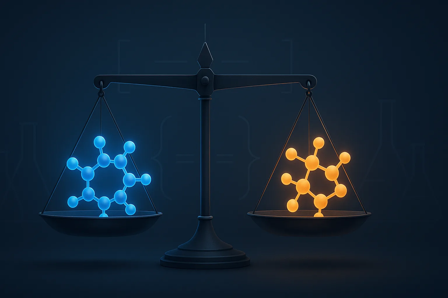 Testosterone to estradiol ratio illustration showing balanced hormone scale