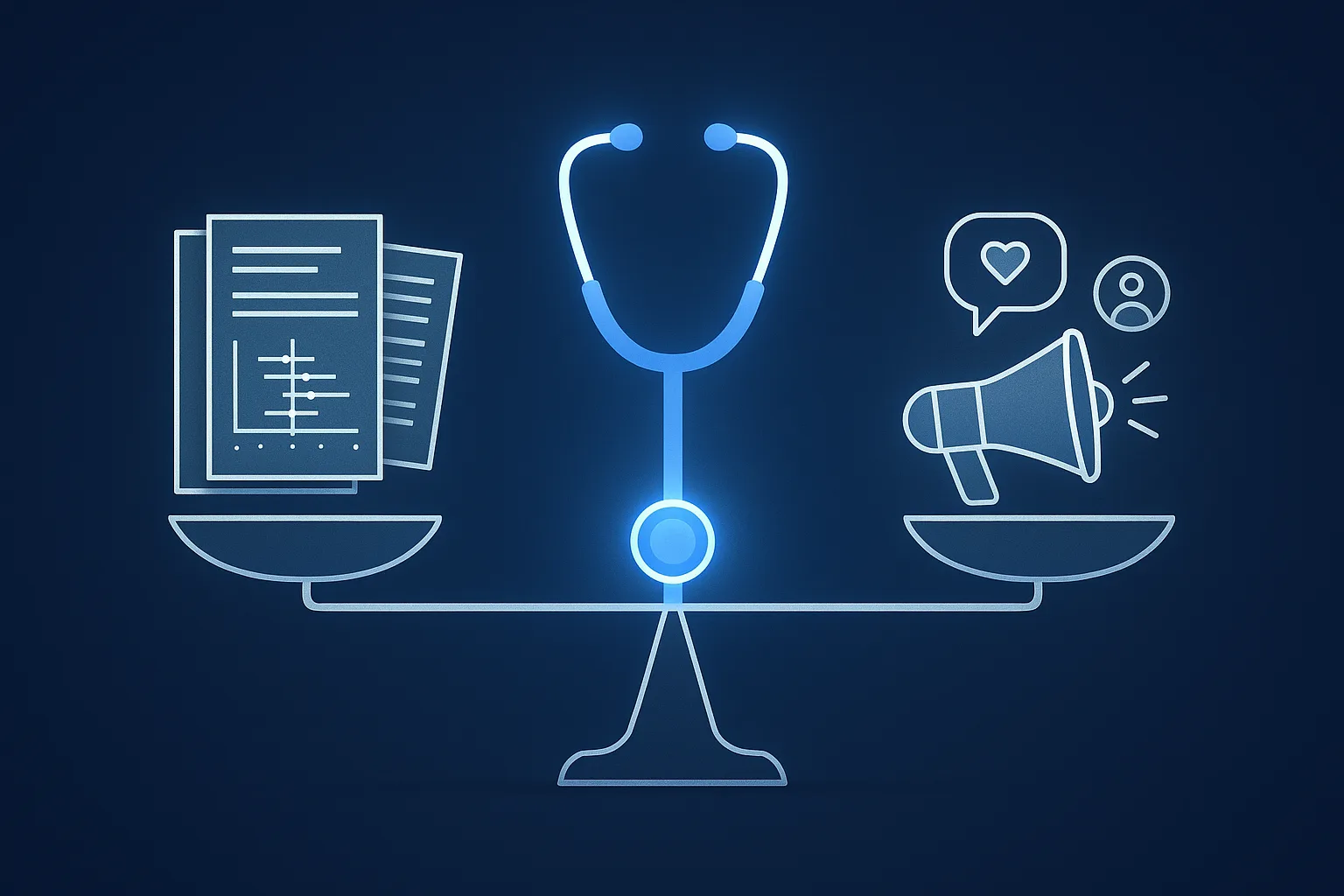 Evidence-based medicine arbitrating between clinical data and consumer marketing