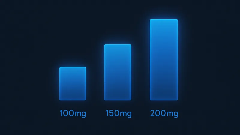 TRT dosage chart showing weekly doses by goal
