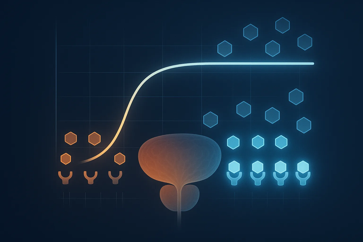 How testosterone affects prostate PSA production via androgen receptor saturation