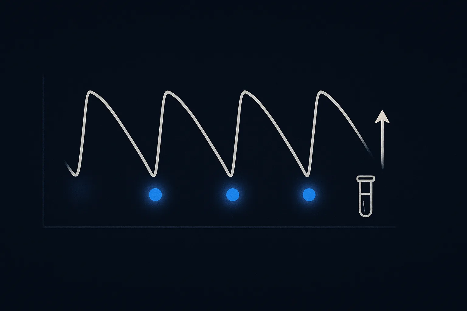 TRT trough level lab guide showing dose titration based on bloodwork on dark navy background